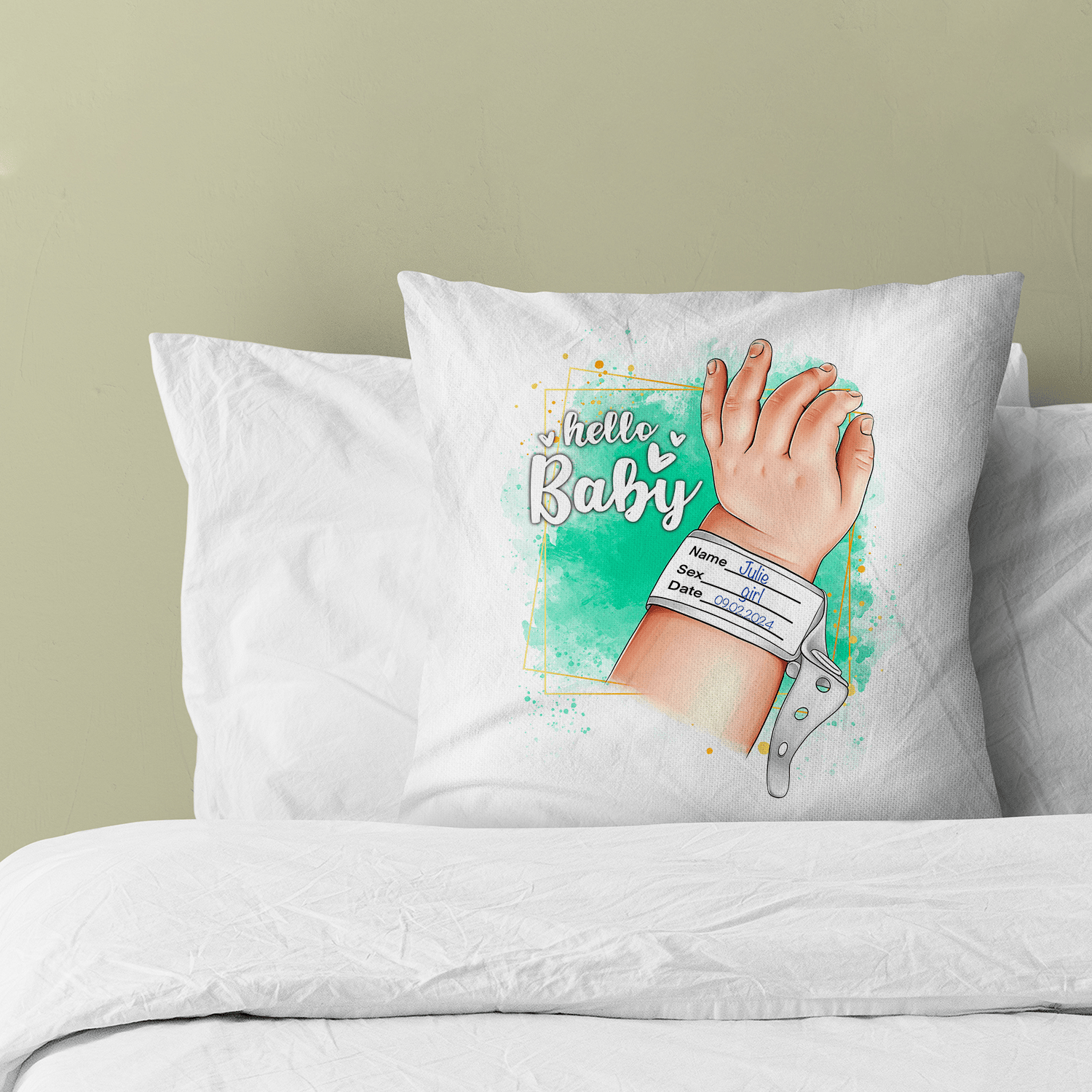 Hello baby - Personalize Pillow