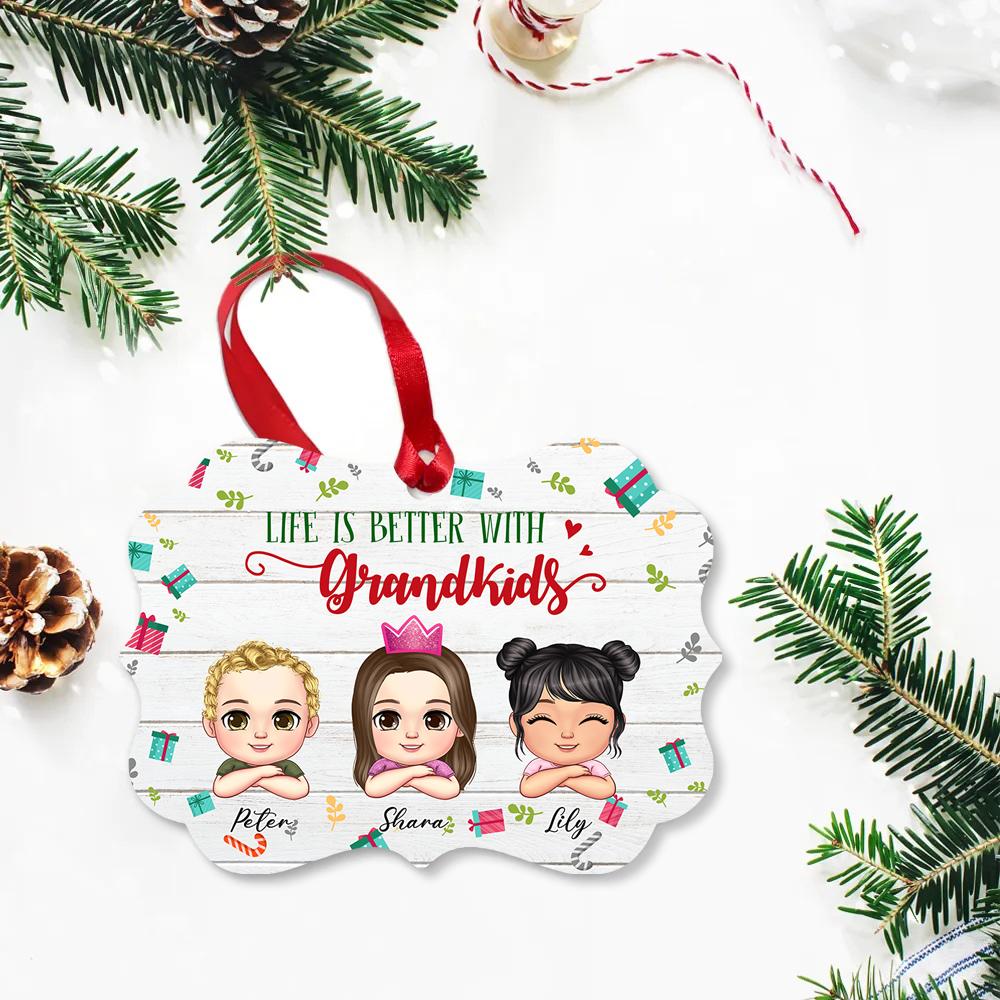 Life Is Better With Grandkids - Personalized Ornament