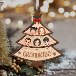 Christmas Gift - Our Grandkids 2024 - Personalized Grandkids Ornament