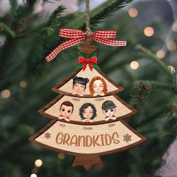 Christmas Gift - Our Grandkids 2024 - Personalized Grandkids Ornament