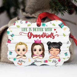 Life Is Better With Grandkids - Personalized Ornament