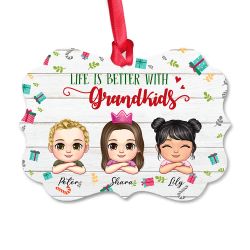 Life Is Better With Grandkids - Personalized Ornament