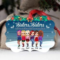 Christmas Ornament - Sisters and Friends Christmas - Personalized Ornament